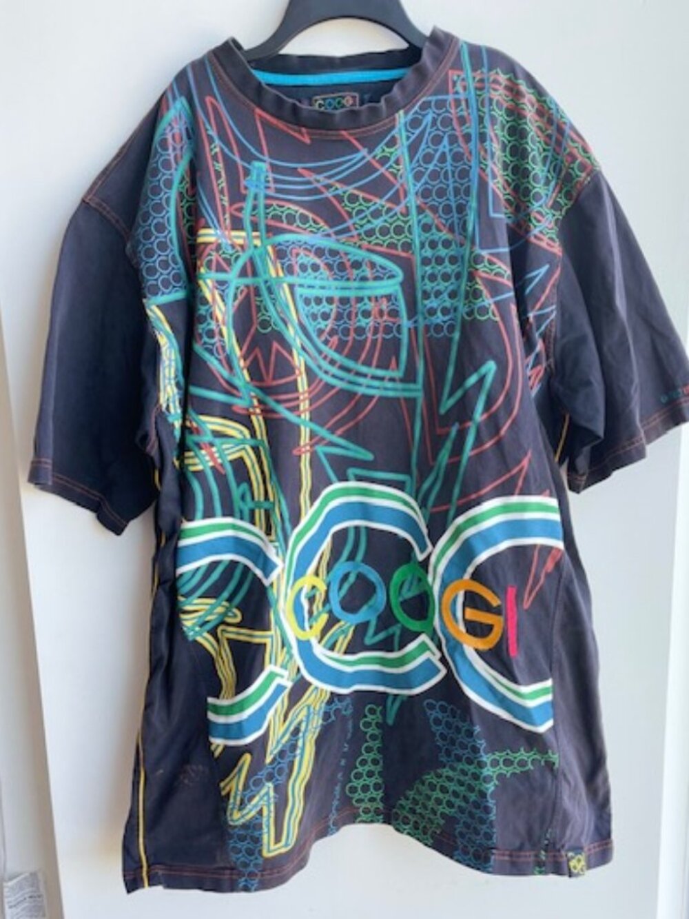 COOGI Australia Shirt Men’s 4XL AOP Short Sleeves Embroidered Graphic Tee Y2K
